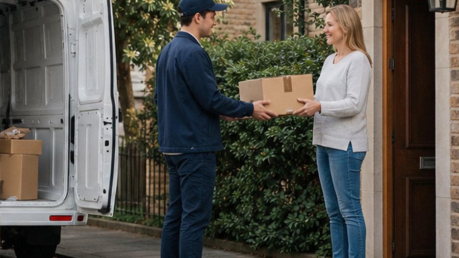 Unbranded last-mile parcel delivery to overseas customer