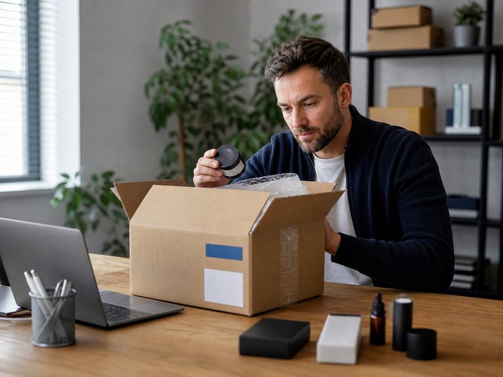 Overseas ecommerce brand owner opening a FulfillCN fulfilled parcel